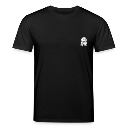 Mittelalterlicher Helm T-Shirt I "Sutton Hoo" I Frühmittelalter I dunkel I Bio-Shirt - Schwarz