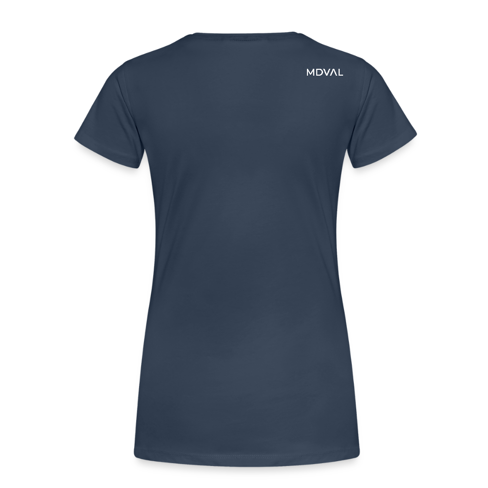 Templer Shirt | Symbol der Templer "Zwei Reiter auf einem Pferd" I dunkel I Bio-Shirt Damen - Navy
