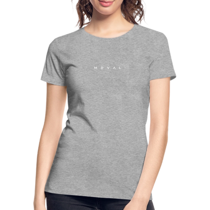 Mittelalter Shirt MDVAL Logo I tight fit I Damen - Grau meliert
