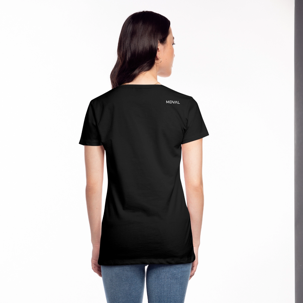 NEUES PROD Bio-Shirt Damen Königskatze - Schwarz