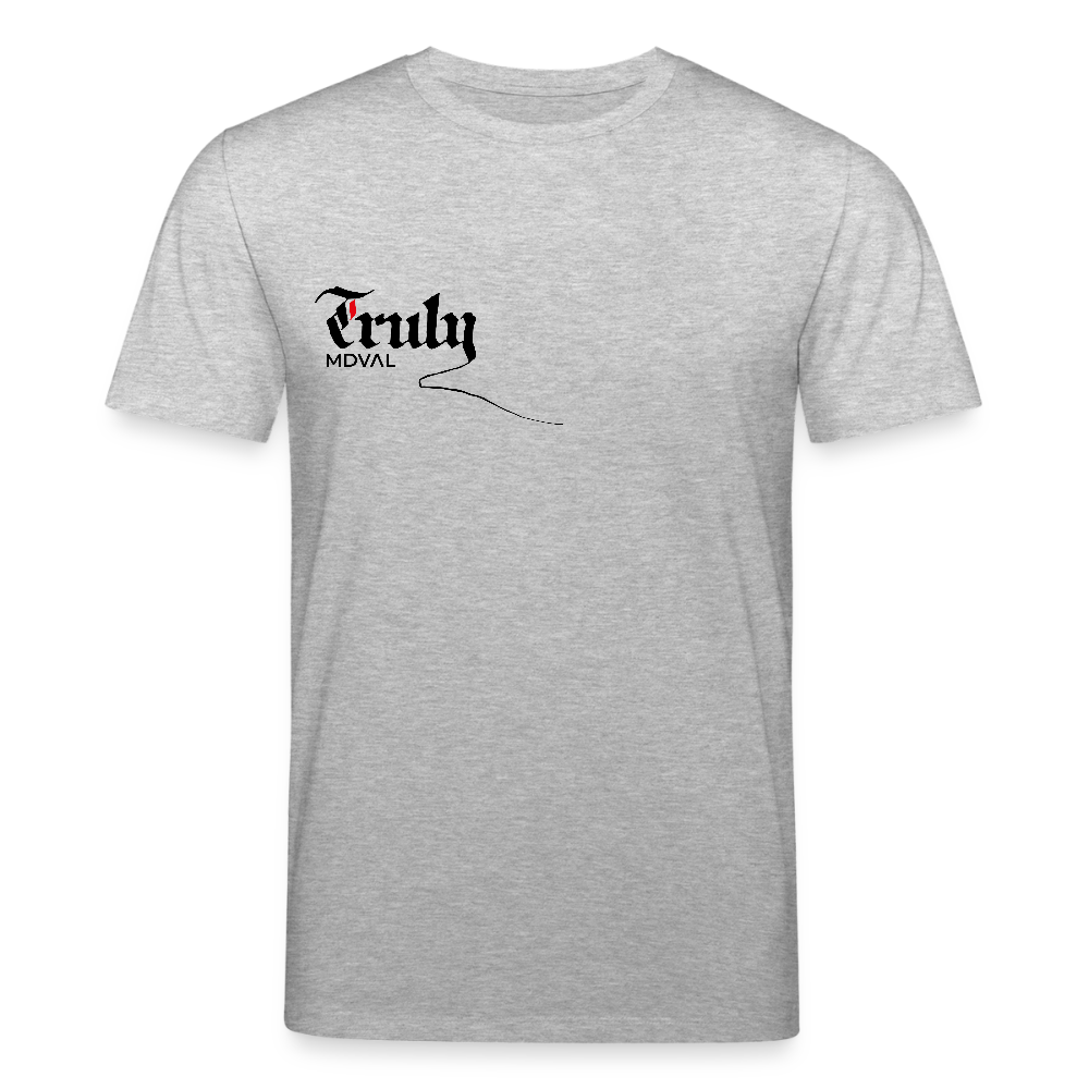 Mittelalter T-Shirt Kalligraphie Textura I hell - Grau meliert