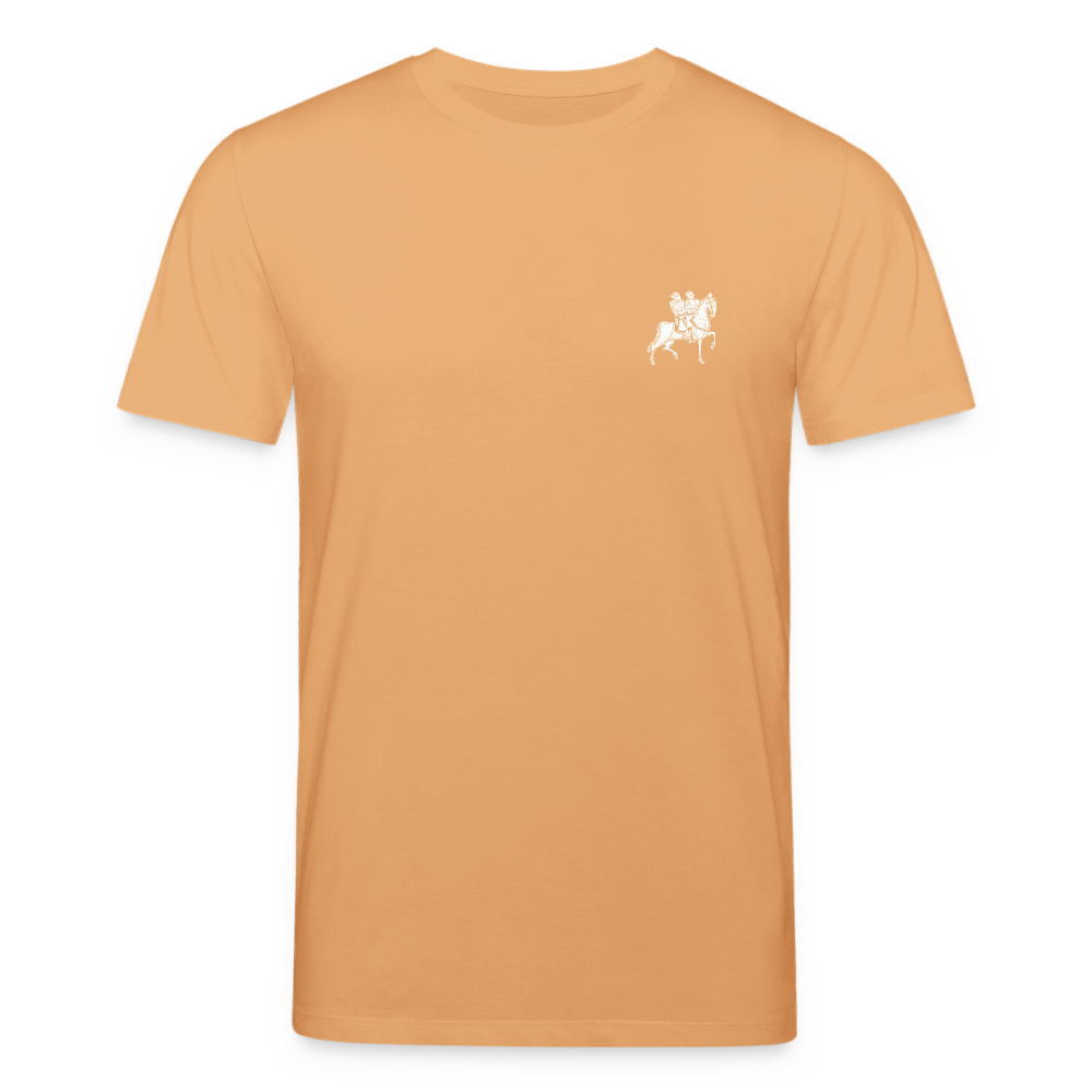 Templer Shirt | Symbol der Templer "Zwei Reiter auf einem Pferd" I dunkel I Bio-Shirt - Beige