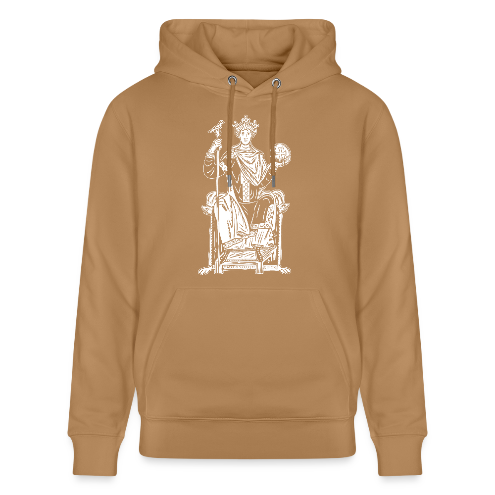 Mittelalterlicher Codex I Kaiser Otto III I front I Bio-Hoodie - Karamell 
