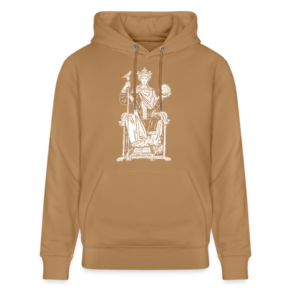 Mittelalterlicher Codex I Kaiser Otto III I front I Bio-Hoodie - Karamell 