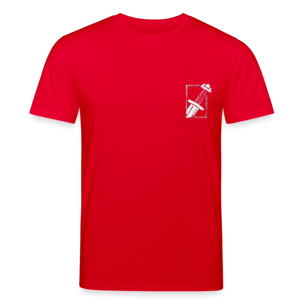 Mittelalterliches Schwert T-Shirt I "Gueðesweord" I Frühmittelalter I dunkel I Bio-Shirt - Rot