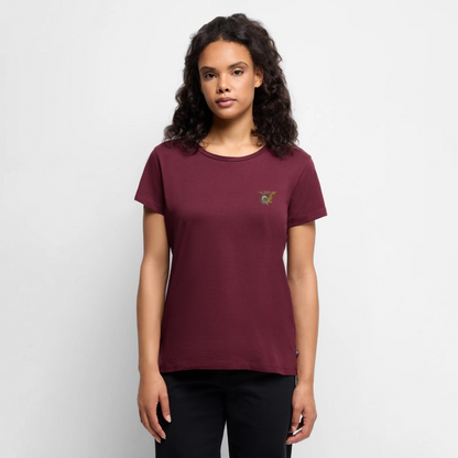 Mittelalterliche Tiere Shirt | Hirschschnecke - Burgunderrot