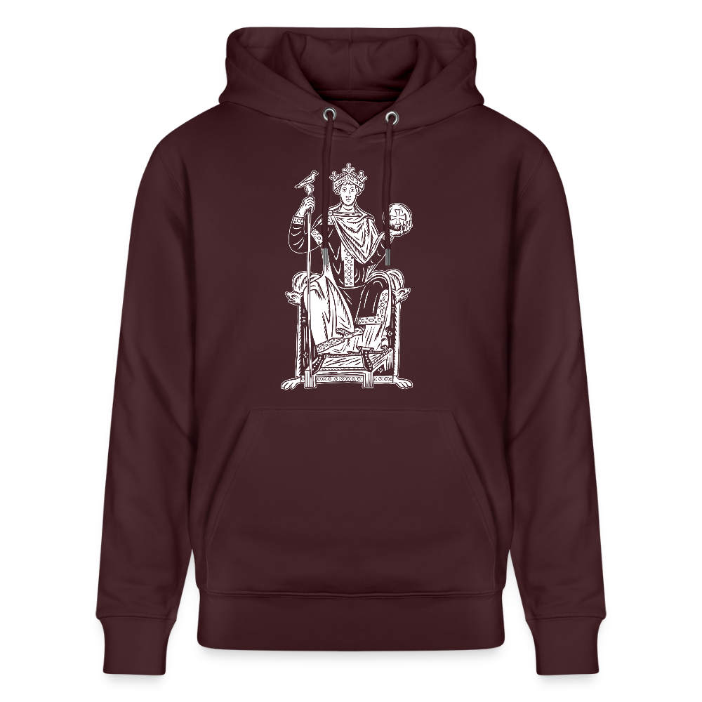Mittelalterlicher Codex I Kaiser Otto III I front I Bio-Hoodie - Maroon