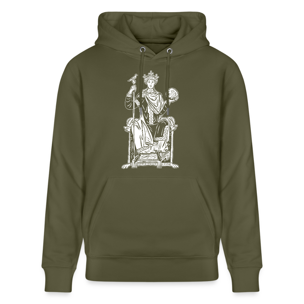 Mittelalterlicher Codex I Kaiser Otto III I front I Bio-Hoodie - Khaki Grün