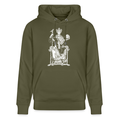 Mittelalterlicher Codex I Kaiser Otto III I front I Bio-Hoodie - Khaki Grün
