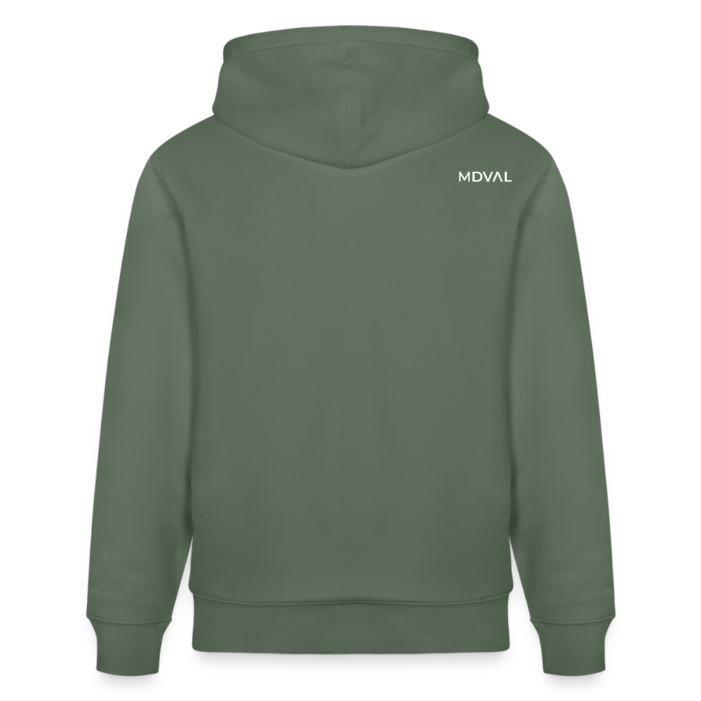 Templerhoodie | Siegel des Templerordens "Zwei Reiter auf einem Pferd" | dunkel | Bio Hoodie - Tanngrün