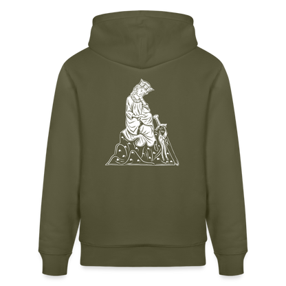 Mittelalterlicher Codex I Walther von der Vogelweide I Bio-Hoodie - Khaki Grün