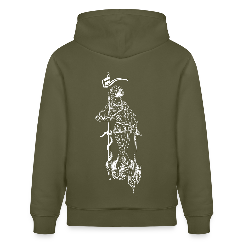 Geschichtsfenster Mittelalter Hoodie | Heiliger Georg Bio Hoodie - Khaki Grün