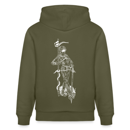 Geschichtsfenster Mittelalter Hoodie | Heiliger Georg Bio Hoodie - Khaki Grün