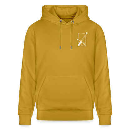 Mittelalterliches Schwert Bio-Hoodie I "langes swertt" I Spätmittelalter I dunkel I - Ocker