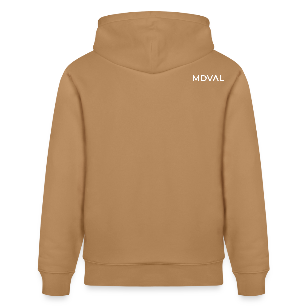 Mittelalterliches Schwert Bio-Hoodie I "langes swertt" I Spätmittelalter I dunkel I - Karamell 