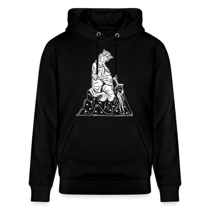 Mittelalterlicher Codex I Walther von der Vogel I front I Bio-Hoodie - Schwarz