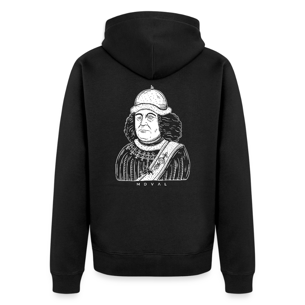 NEUES PROD HERREN Mittelalterlicher Codex Oswald von Wolkenstein I Bio-Zipper - Schwarz