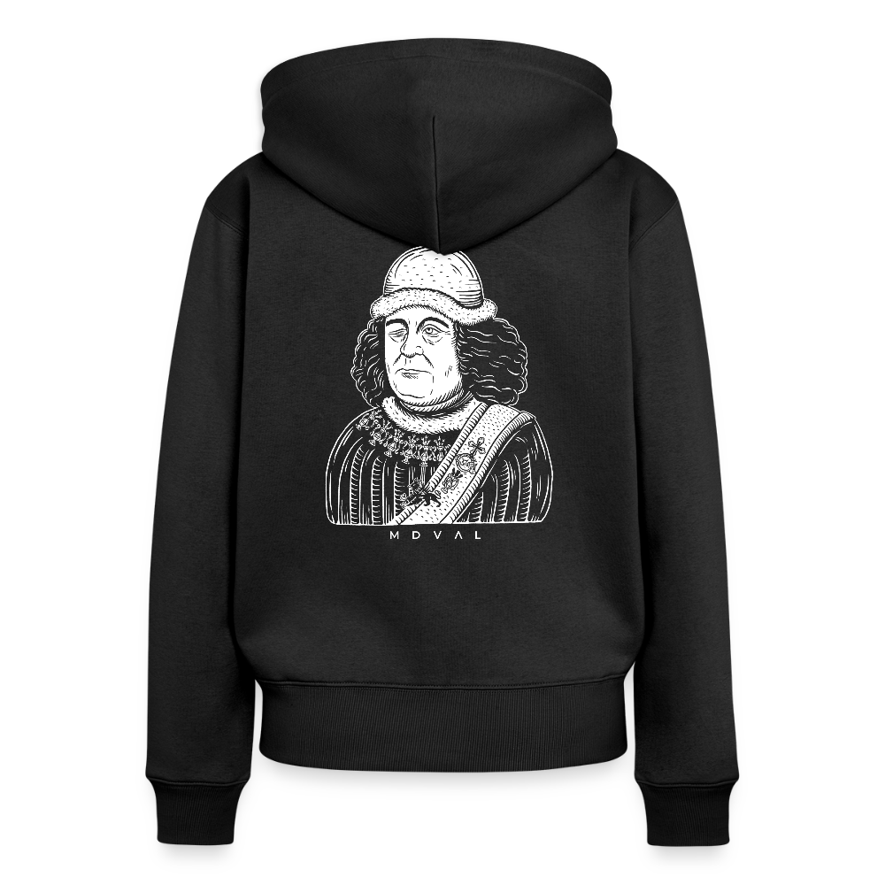 NEUES PROD DAMEN Mittelalterlicher Codex Oswald von Wolkenstein I Bio-Zipper - Schwarz