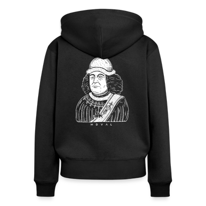 NEUES PROD DAMEN Mittelalterlicher Codex Oswald von Wolkenstein I Bio-Zipper - Schwarz