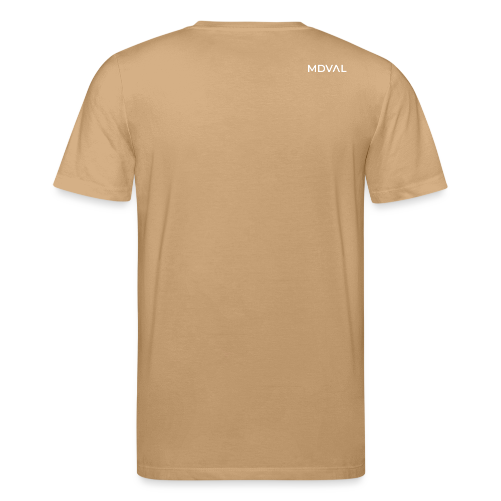 Templer Shirt | Siegel des Templerordens "Zwei Reiter auf einem Pferd" | dunkel | Bio-Shirt - Beige