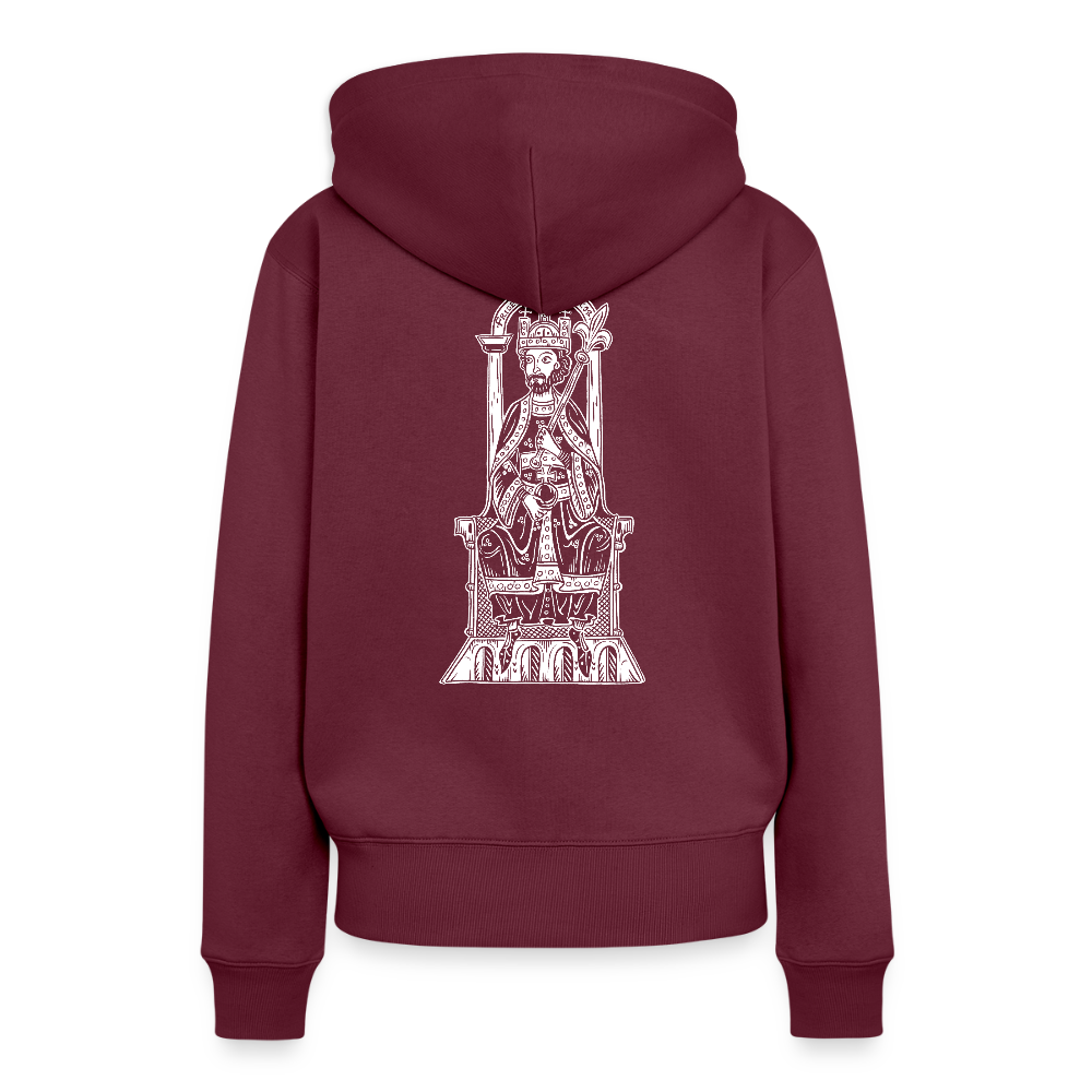 NEUES PROD FRAUEN HOODIE Friedrich Barbarossa - Burgunderrot