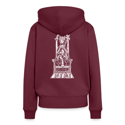 NEUES PROD FRAUEN HOODIE Friedrich Barbarossa - Burgunderrot
