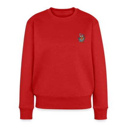 Mittelalterliche Tiere Pullover I Kampfhühnchen - Rot