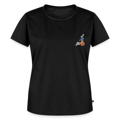 NEUES PROD Bio-Shirt Damen Tjostender Hase - Schwarz