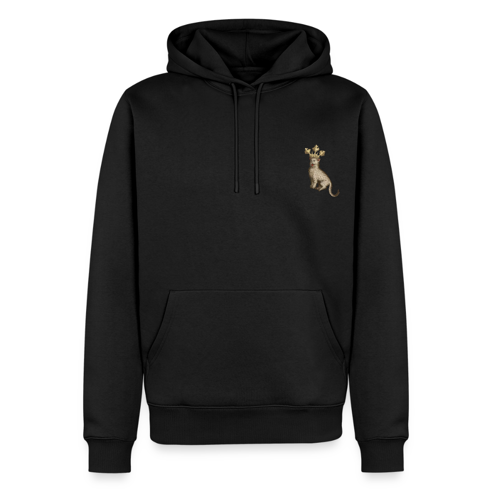 NEUES PROD Männer Premium Hoodie Königskatze - Schwarz