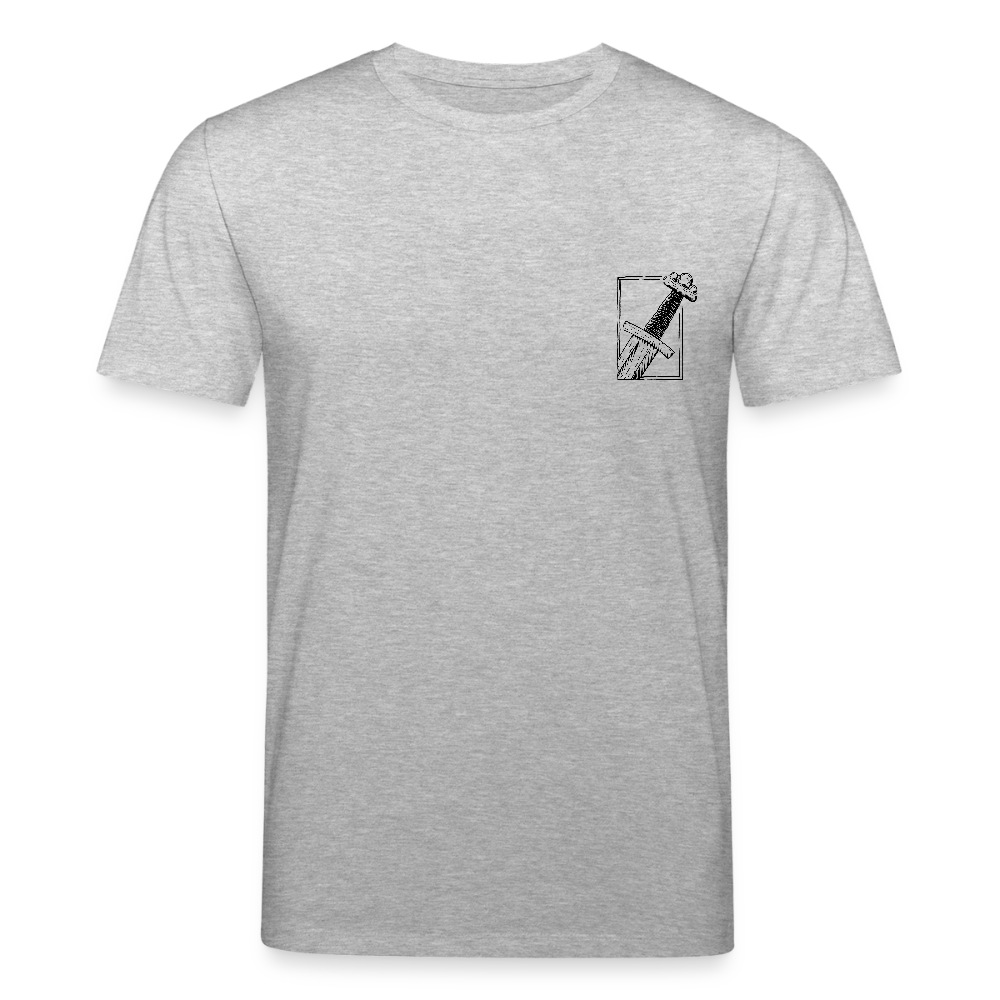 Mittelalterliches Schwert T-Shirt I "Gueðesweord" I Frühmittelalter I hell I Bio-Shirt - Grau meliert
