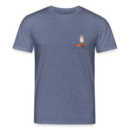 Mittelalterliche Tiere T-Shirt I "Falscher Reiter" I dunkel I Bio-Shirt - Dunkelblau meliert
