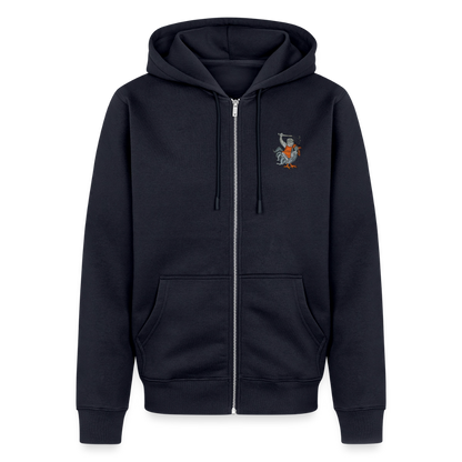 Mittelalter Tiere Zipper I Kampfhühnchen - Navy