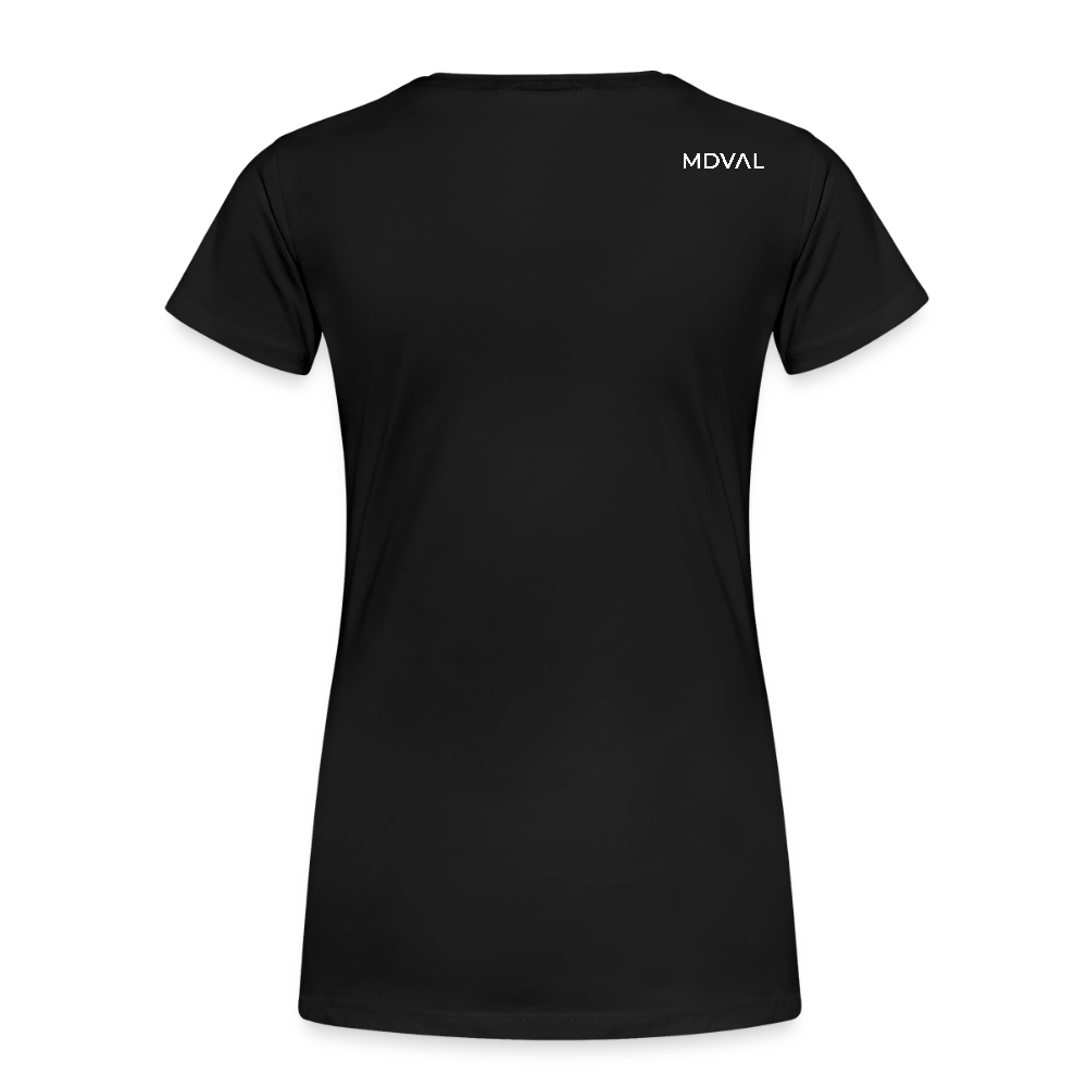 Templer Shirt | Symbol der Templer "Zwei Reiter auf einem Pferd" I dunkel I Bio-Shirt Damen - Schwarz