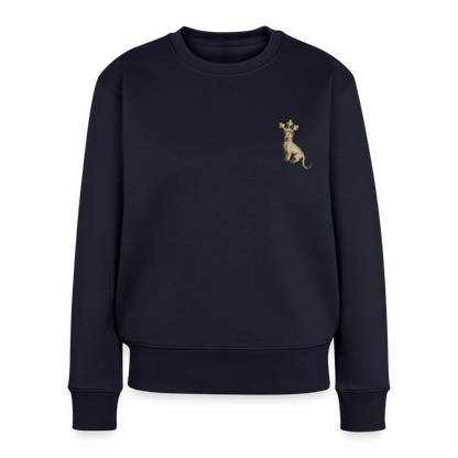 Mittelalter Tiere Pullover I Königskatze - Navy
