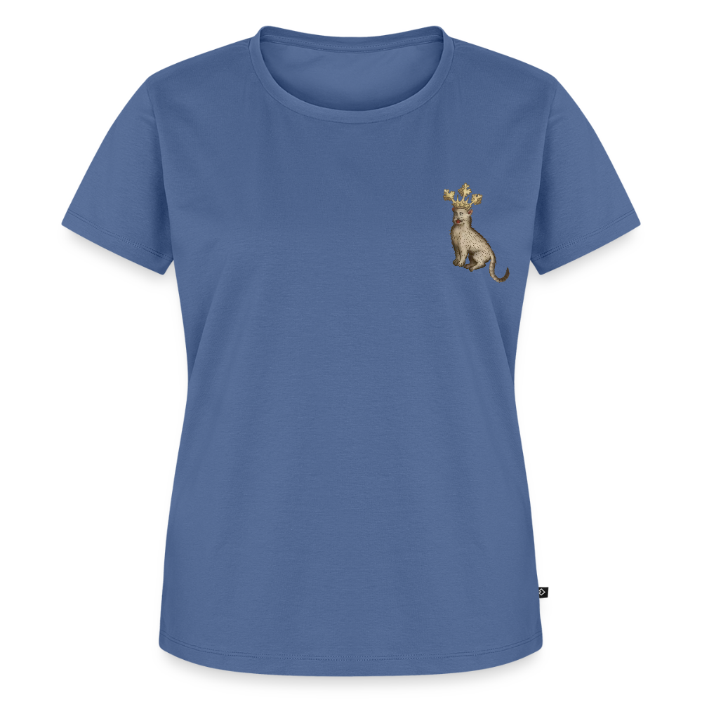 NEUES PROD Bio-Shirt Damen Königskatze - Taubenblau