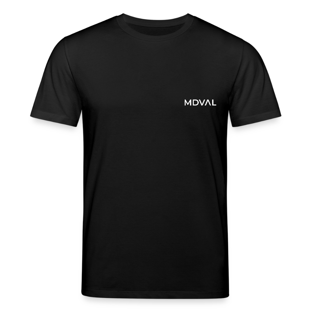 Templer Shirt | Symbol der Templer "Zwei Reiter auf einem Pferd" back I dunkel I Bio-Shirt - Schwarz