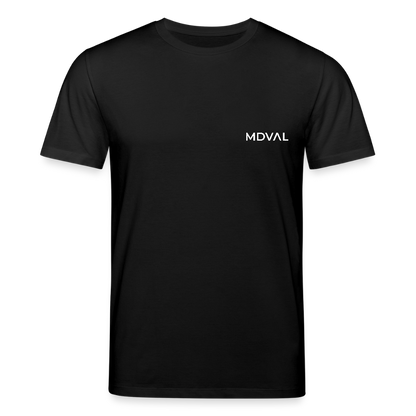 Templer Shirt | Symbol der Templer "Zwei Reiter auf einem Pferd" back I dunkel I Bio-Shirt - Schwarz