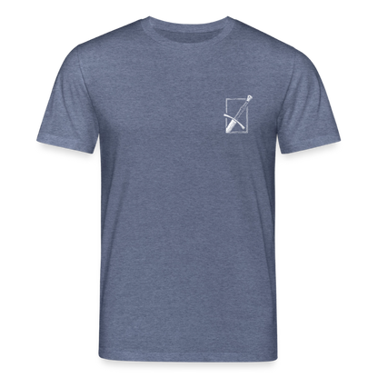 Mittelalterliches Schwert T-Shirt I "langes swertt" I Spätmittelalter I dunkel I Bio-Shirt - Dunkelblau meliert