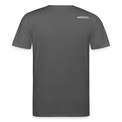 Templer Shirt | Symbol des Templerordens "Zwei Reiter auf einem Pferd" front | dunkel | Bio-Shirt - Anthrazit