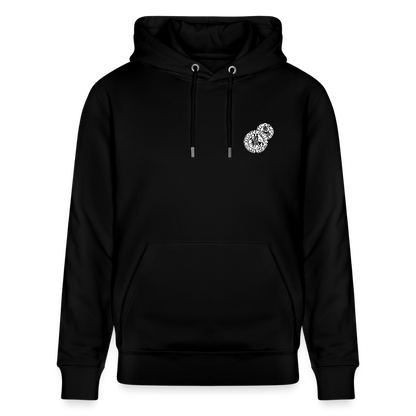 Templerhoodie | Siegel des Templerordens "Zwei Reiter auf einem Pferd" | dunkel | Bio Hoodie - Schwarz