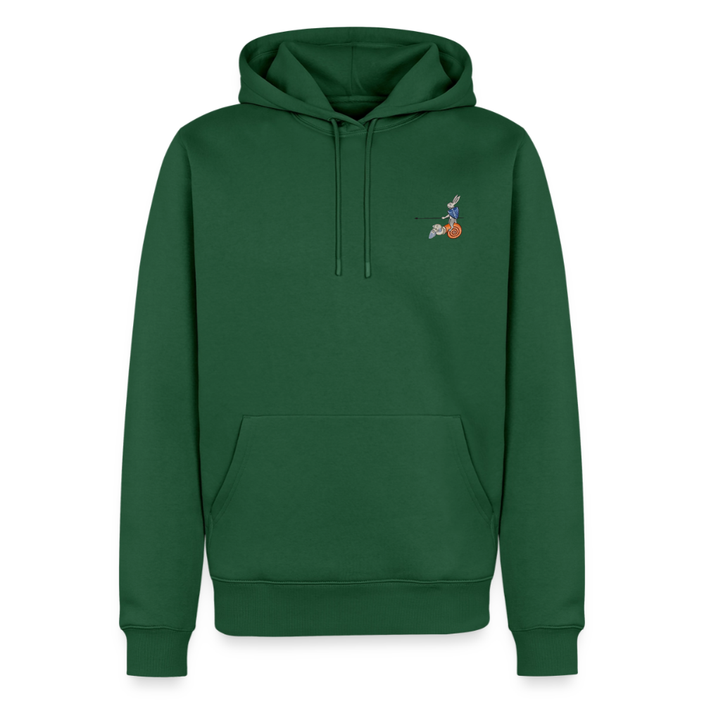 Mittelalter Tiere Hoodie | Tjostender Hase - Flaschengrün