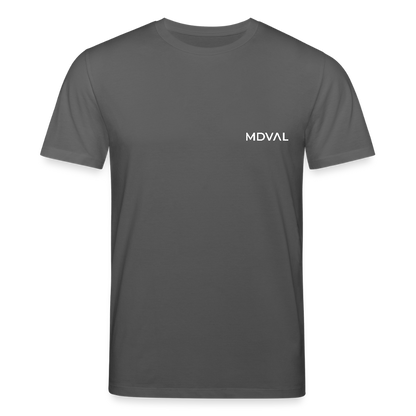 Templer Shirt | Symbol der Templer "Zwei Reiter auf einem Pferd" back I dunkel I Bio-Shirt - Anthrazit
