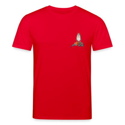 Mittelalterliche Tiere T-Shirt I "Falscher Reiter" I dunkel I Bio-Shirt - Rot