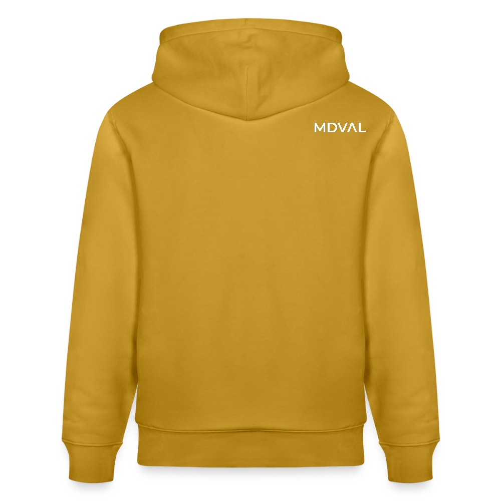 Mittelalterliches Schwert Bio-Hoodie I "langes swertt" I Spätmittelalter I dunkel I - Ocker