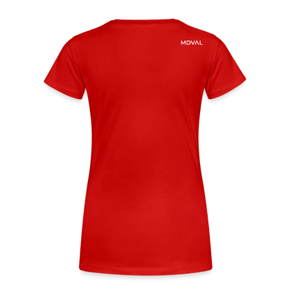 Templer Shirt | Symbol der Templer "Zwei Reiter auf einem Pferd" I dunkel I Bio-Shirt Damen - Rot