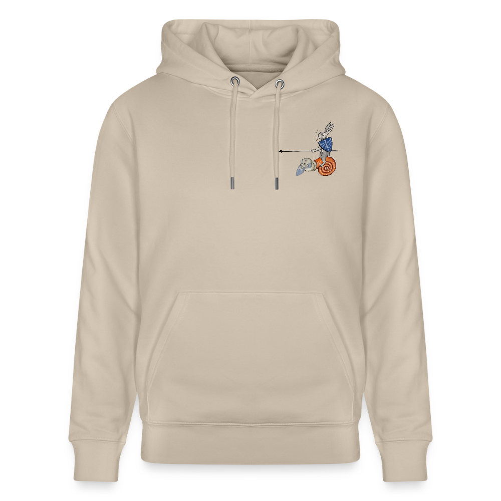 Mittelalterliche Tiere T-Shirt "Tjostender Hase" I Bio-Hoodie - Beige