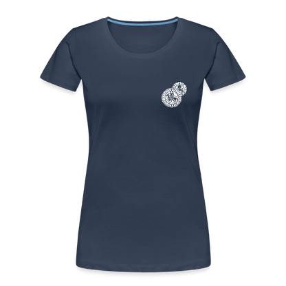 Templer Shirt | Symbol der Templer "Zwei Reiter auf einem Pferd" I dunkel I Bio-Shirt Damen - Navy