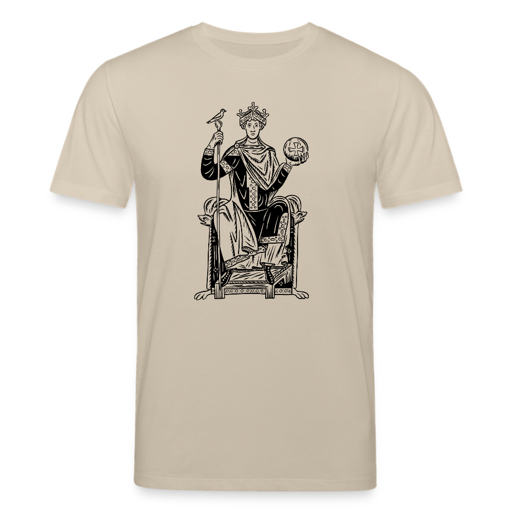 Mittelalterliche Quelle Kaiser Otto III I front I hell I Bio-Shirt - Beige
