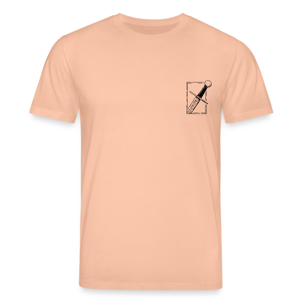 Mittelalterliches Schwert T-Shirt I "swertelin" I Hochmittelalter I hell I Bio-Shirt - Pfirsich