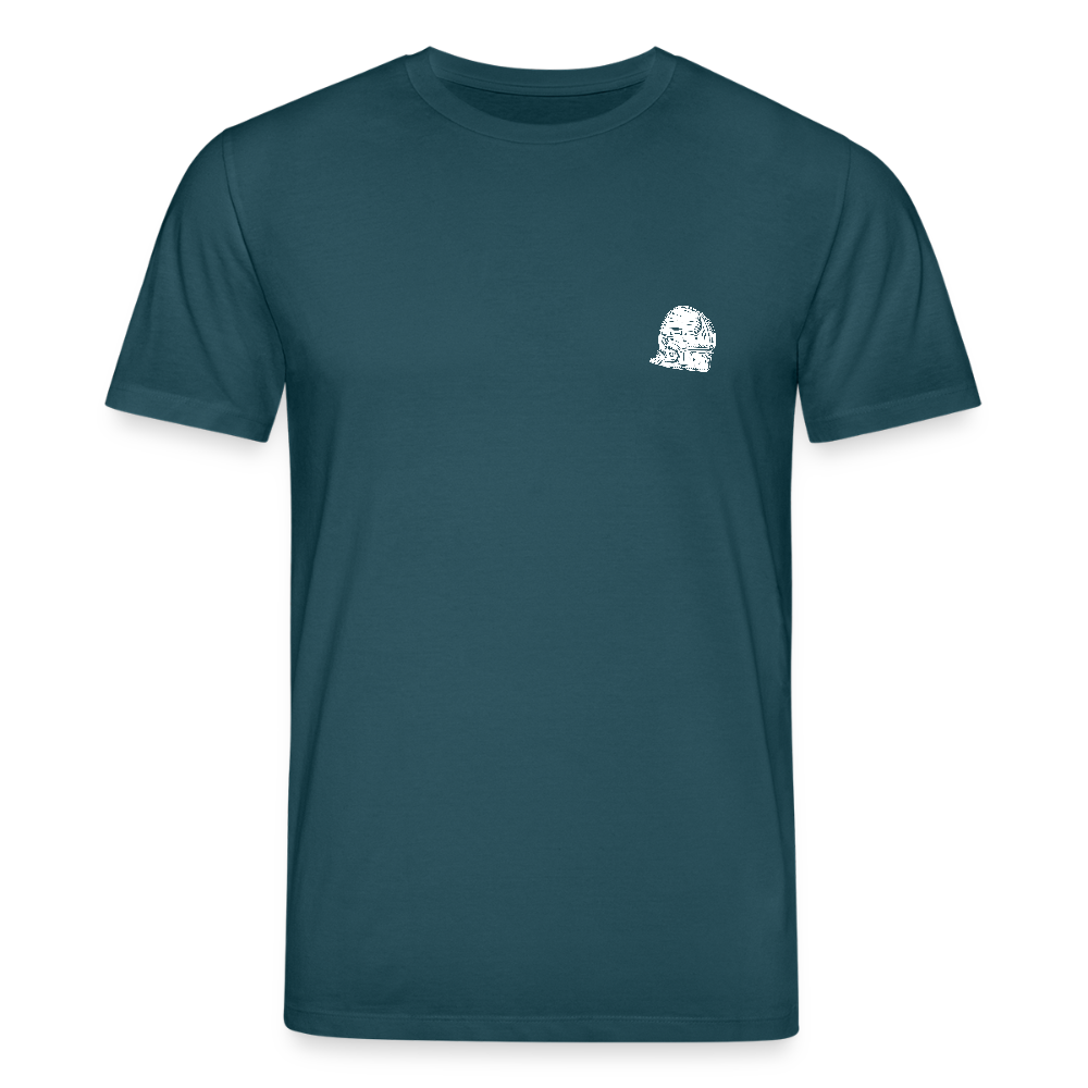 Mittelalterlicher Helm T-Shirt I "Schaller" I Spätmittelalter I dunkel I Bio-Shirt - Dunkles Petrol